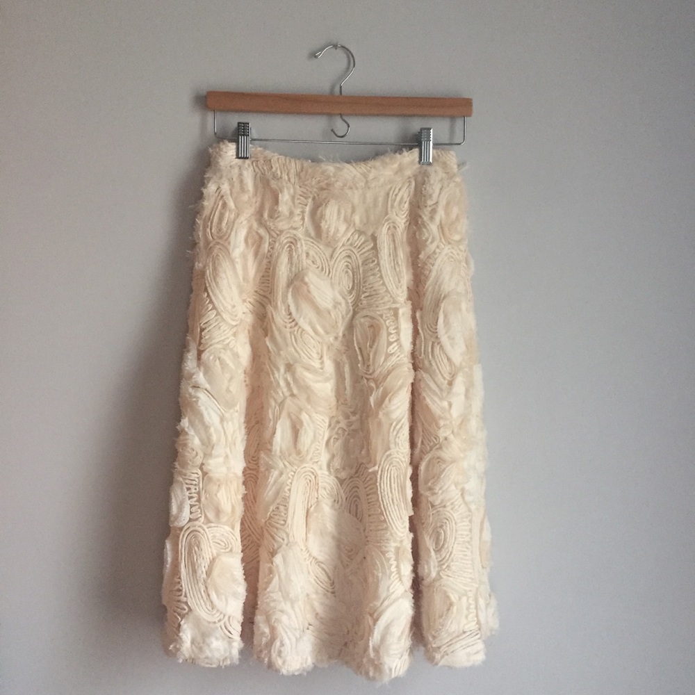 Anthropologie Tufted Blossom Skirt - Picture 4 of 7